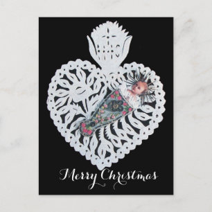 Cartes Pour Fêtes Annuelles Enfant Jésus, Antique Noël Papier Cardiaque Carvin