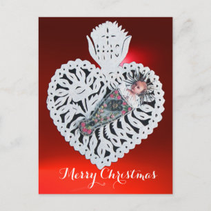 Cartes Pour Fêtes Annuelles Enfant Jésus, Antique Noël Papier Cardiaque Carvin