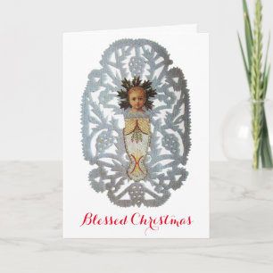 Cartes Pour Fêtes Annuelles Enfant Jésus, Antique Papier de Noël Carture