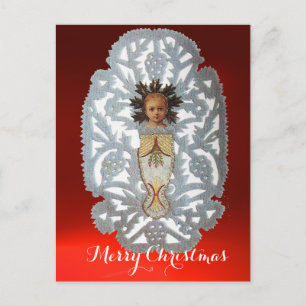 Cartes Pour Fêtes Annuelles Enfant Jésus, Antique Papier de Noël Carture