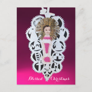 Cartes Pour Fêtes Annuelles Enfant Jésus, Antique Papier de Noël Carture