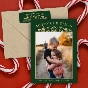 Cartes Pour Fêtes Annuelles Enfant Jésus Christ de la Crèche