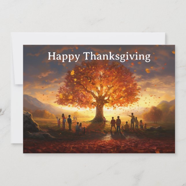 Cartes Pour Fêtes Annuelles Enfants 15 Thanksgiving (Devant)