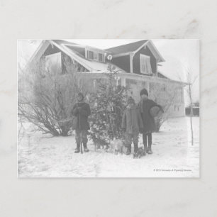 Cartes Pour Fêtes Annuelles Enfants à l'extérieur du sapin de Noël