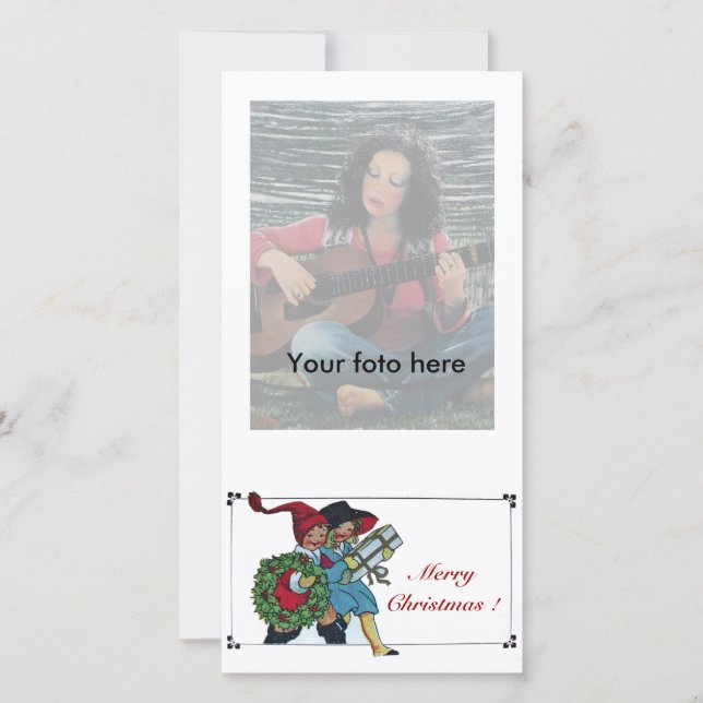 CARTES POUR FÊTES ANNUELLES ENFANTS AVEC CADEAUX DE NOËL (Devant)