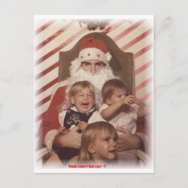 Cartes Pour Fêtes Annuelles Enfants de Noël en train de pleurer (Devant)