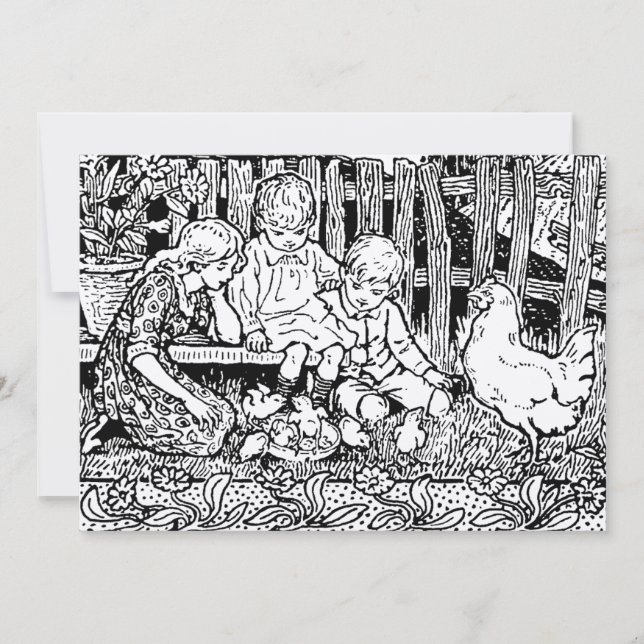 Cartes Pour Fêtes Annuelles Enfants et bébés de l'ère victorienne (Devant)