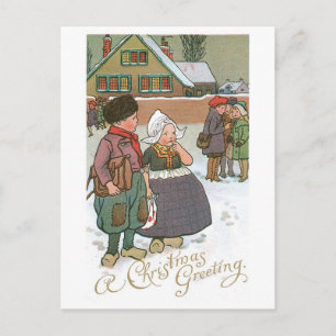 Cartes Pour Fêtes Annuelles Enfants hollandais - Un message de Noël
