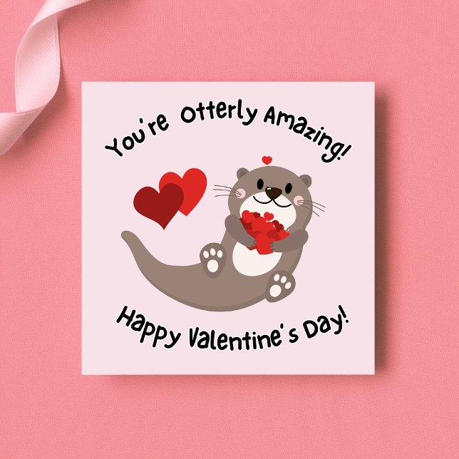 Cartes Pour Fêtes Annuelles Enfants mignonette Otterly Extraordinaire Saint-Va (Créateur téléchargé)