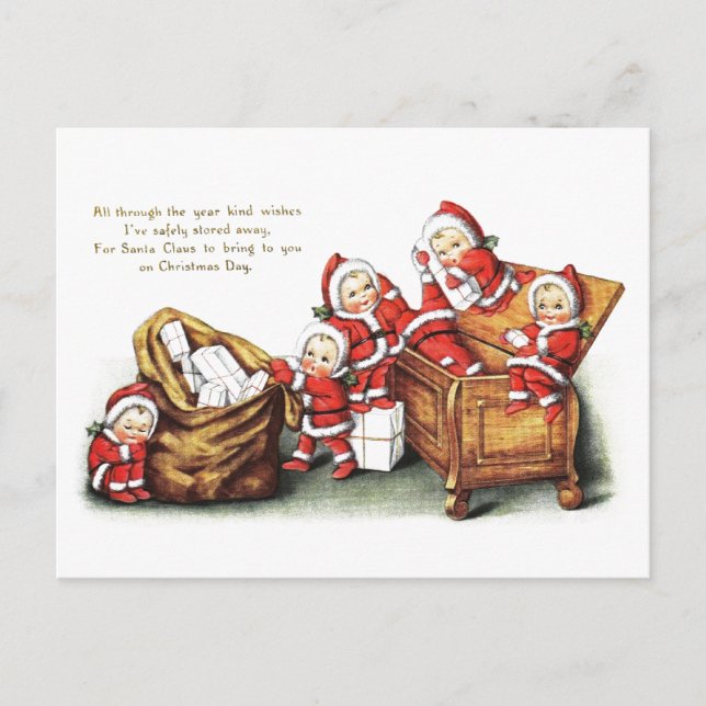 Cartes Pour Fêtes Annuelles Enfants Noël (Devant)