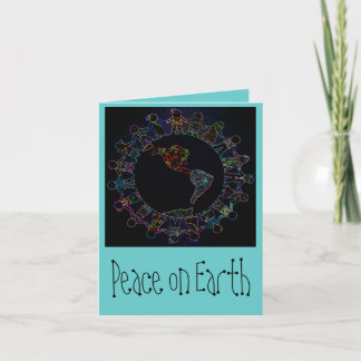 Cartes Pour Fêtes Annuelles Enfants paisibles autour du monde Note Card :