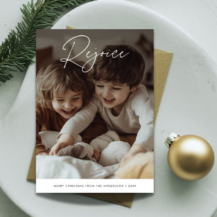 Cartes Pour Fêtes Annuelles Enfants Photo Rejoice Religieux Noël Biblique