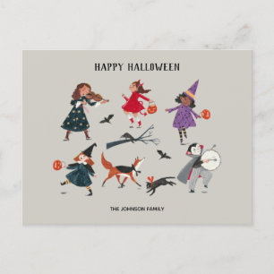 Cartes Pour Fêtes Annuelles Enfants qui demandent des friandises pour Hallowee