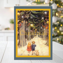 Enfants sur la voie de Noël