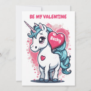 Cartes Pour Fêtes Annuelles Enfants Unicorn Saint Valentin