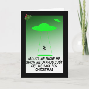 Cartes Pour Fêtes Annuelles Enlèvement d'aliens houleux