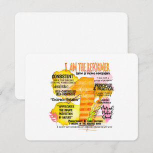 Cartes Pour Fêtes Annuelles Enneagram Type 1 - Je Suis Le Réformateur