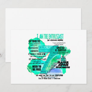 Cartes Pour Fêtes Annuelles Enneagram Type 7 - Je Suis L'Enthousiaste
