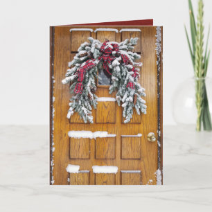 Cartes Pour Fêtes Annuelles enneigée pin de Noël