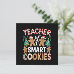 Cartes Pour Fêtes Annuelles Enseignant de Noël de biscuits intelligents pain d