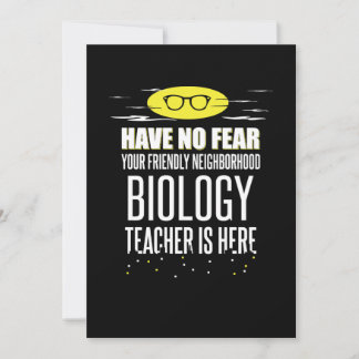 Cartes Pour Fêtes Annuelles Enseignant en Super Biologie - N'Avoir Aucune Peur