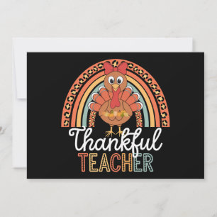 Cartes Pour Fêtes Annuelles Enseignant Reconnaissant École de Thanksgiving Bén