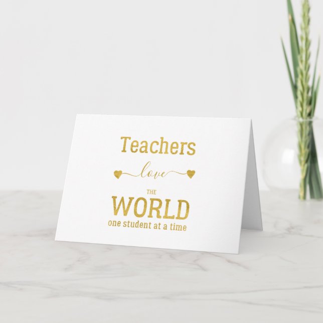 Cartes Pour Fêtes Annuelles Enseignants Heureuse Sainte-Valentin citation écri (Devant)