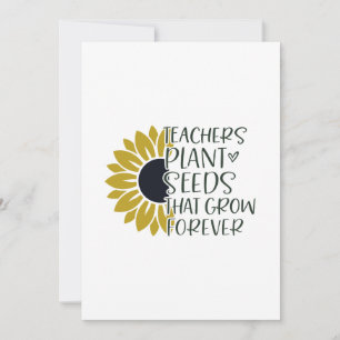 Cartes Pour Fêtes Annuelles Enseignants Plantes Semences qui augmentent pour t