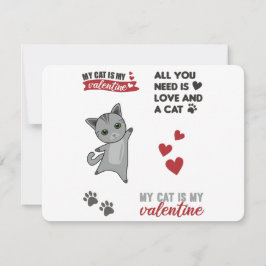 Cartes Pour Fêtes Annuelles Ensemble d'autocollants pour chat Mon chat est mon