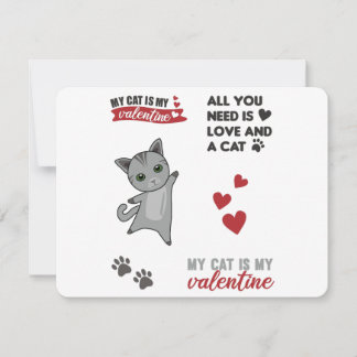 Cartes Pour Fêtes Annuelles Ensemble d'autocollants pour chat Mon chat est mon
