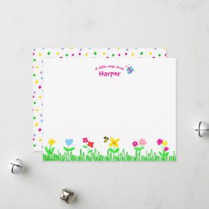 Cartes Pour Fêtes Annuelles Ensemble de papeterie personnalisé pour filles
