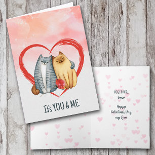 Cartes Pour Fêtes Annuelles Ensemble des Chats Forever Valentine