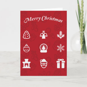 Cartes Pour Fêtes Annuelles Ensemble d'icônes populaires de Joyeux Noël