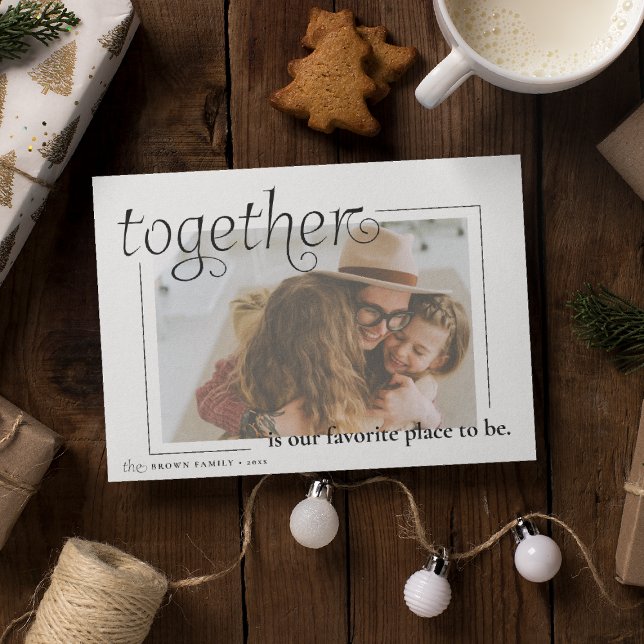 Cartes Pour Fêtes Annuelles "ensemble" est notre lieu préféré pour Noël (Créateur téléchargé)
