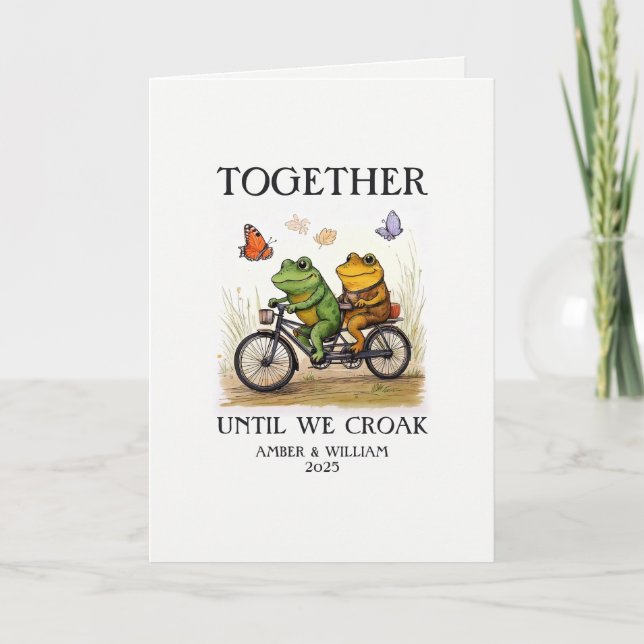 Cartes Pour Fêtes Annuelles Ensemble jusqu'à ce que nous croak personnalisé (Devant)
