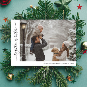 Cartes Pour Fêtes Annuelles Ensemble, une meilleure famille amusante Photo Noë