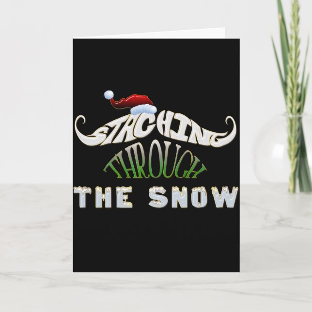 Cartes Pour Fêtes Annuelles Entraînement à travers la neige (Devant)