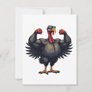 Cartes Pour Fêtes Annuelles Entraînement de gym pour la fête de Thanksgiving p
