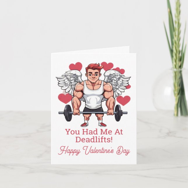 Cartes Pour Fêtes Annuelles Entraîneur de fitness pour musculation Valentine's (Devant)