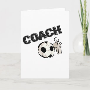 Cartes Pour Fêtes Annuelles Entraîneur De Football (Whistle/Ball)