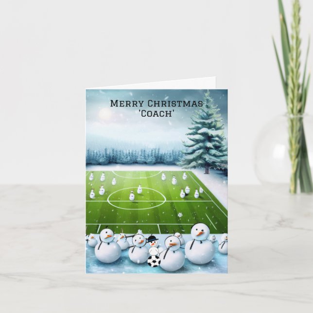 Cartes Pour Fêtes Annuelles Entraîneur de Snowman (Devant)