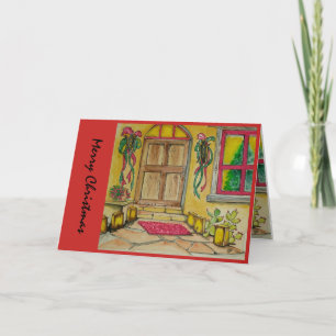Cartes Pour Fêtes Annuelles Entrée de porte du sud-ouest de Noël i