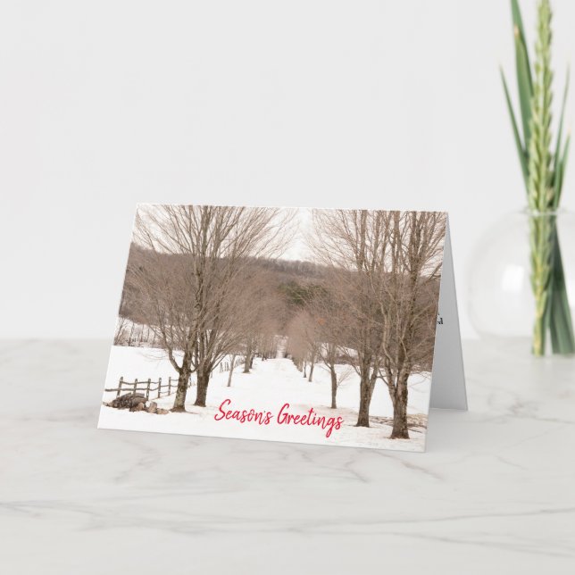 Cartes Pour Fêtes Annuelles Entreprise d'appréciation client Vermont (Devant)