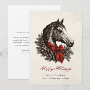 Cartes Pour Fêtes Annuelles Entreprise Équestre Fête de Noël d'Entreprise