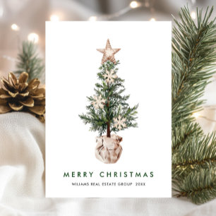 Cartes Pour Fêtes Annuelles Entreprise Neutre Bohème de Noël
