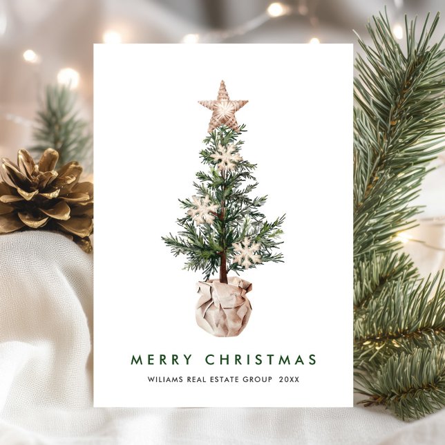 Cartes Pour Fêtes Annuelles Entreprise Neutre Bohème de Noël (Créateur téléchargé)