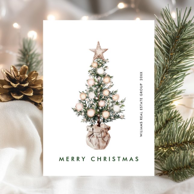 Cartes Pour Fêtes Annuelles Entreprise Neutre Bohème de Noël (Créateur téléchargé)