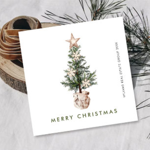 Cartes Pour Fêtes Annuelles Entreprise Neutre Bohème de Noël