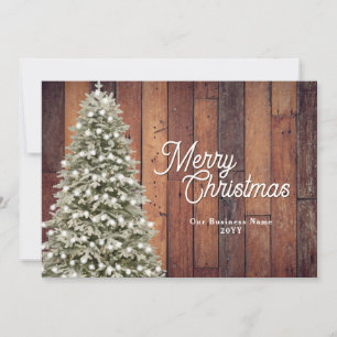 Cartes Pour Fêtes Annuelles Entreprise rustique d'arbre de Noël de Noël