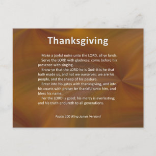 Cartes Pour Fêtes Annuelles Entrez Avec Thanksgiving & Blessing Psaum 100